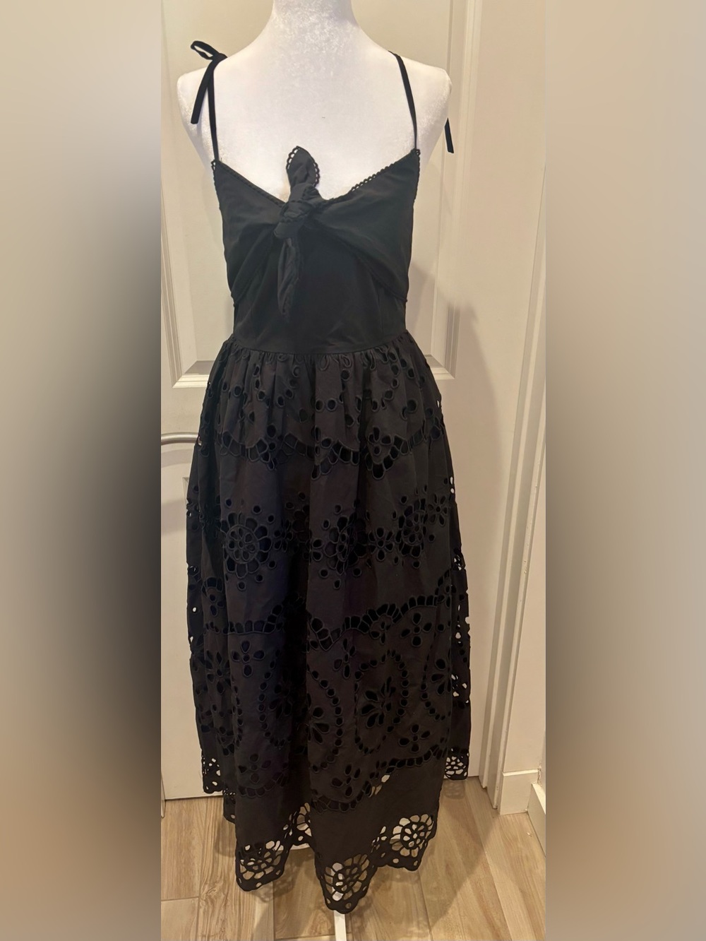 NWOT En Saison Black Women's Eyelet Sundress - S
